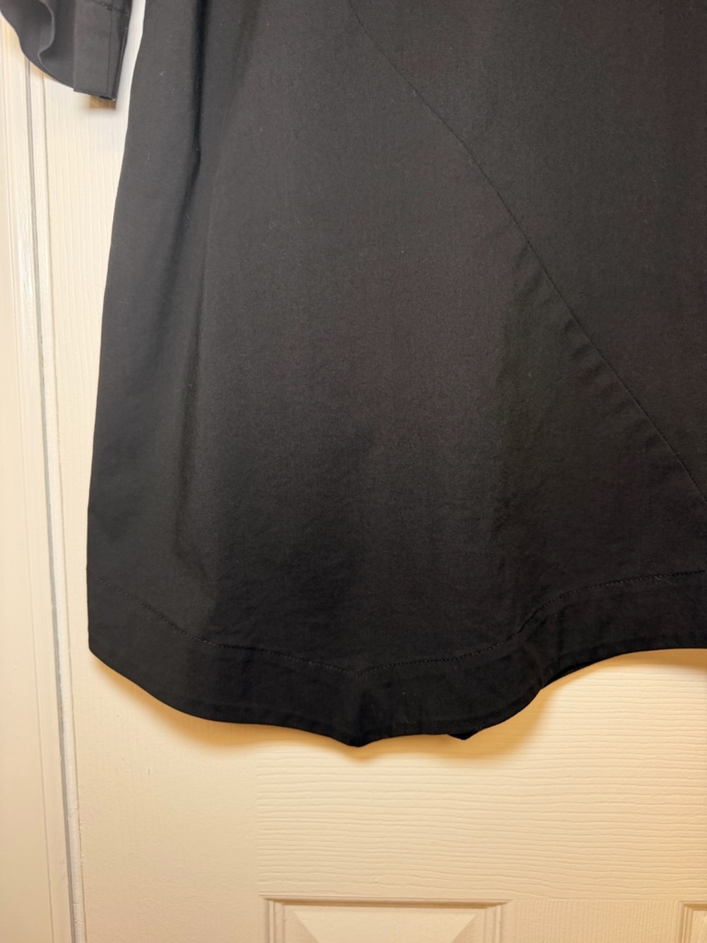 J. Jill Black Asymmetrical Hem Tunic Top Small 3/4 Sleeve Minimalist Quiet Luxe - Picture 8 of 11